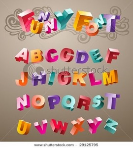 graffiti 3D, bubble letter, alphabet